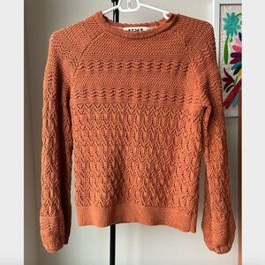 Boden Brown Knit Pattern Sweater - Size XS